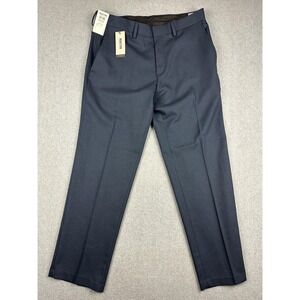 Kenneth Cole Reaction Dress Pants Mens 34x30 Navy Heather Stretch Modern Fit NWT